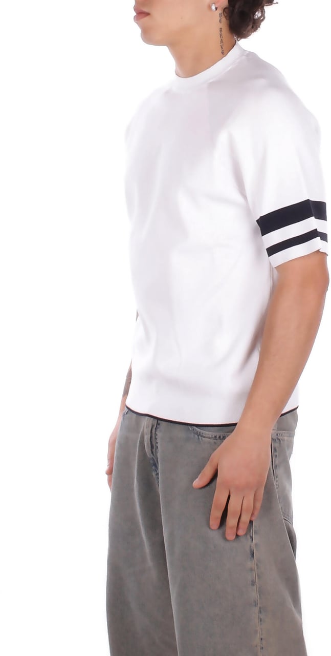 Alpha Studio T-Shirts And Polos Bianco Blu Wit