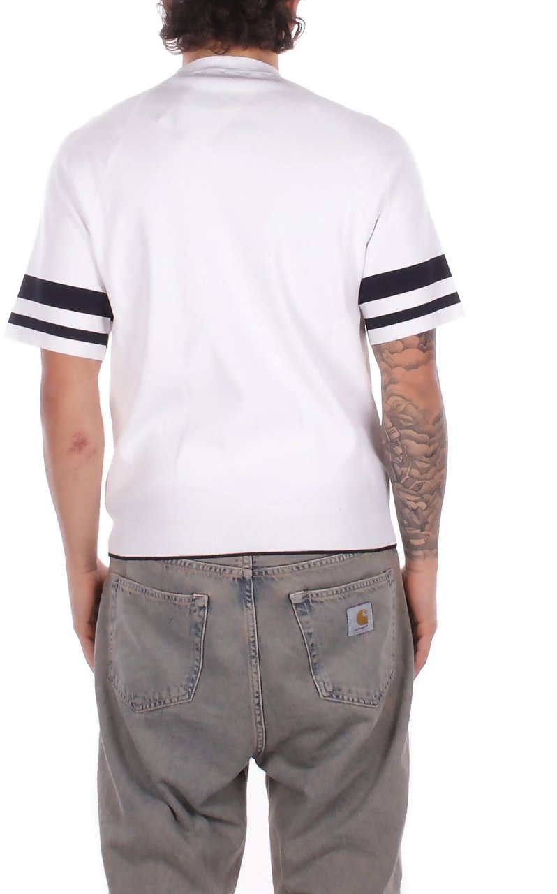 Alpha Studio T-Shirts And Polos Bianco Blu Wit
