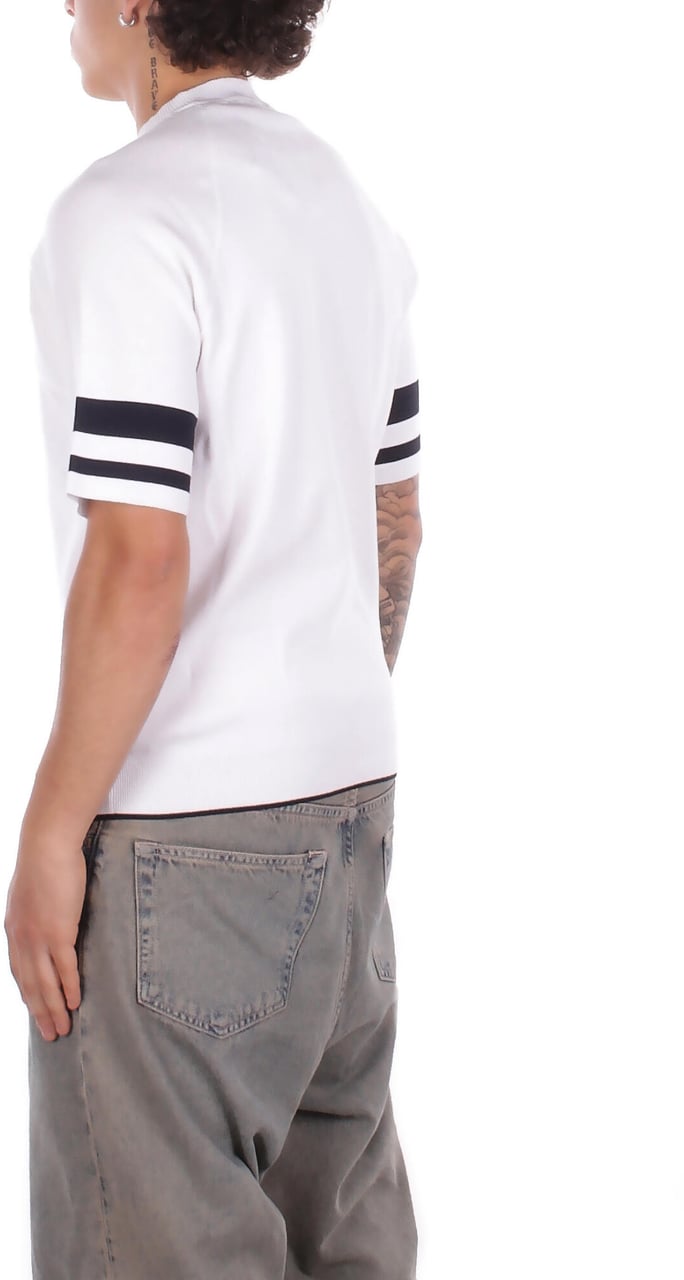 Alpha Studio T-Shirts And Polos Bianco Blu Wit