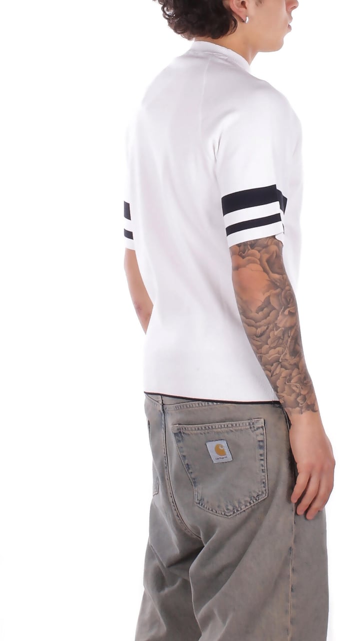 Alpha Studio T-Shirts And Polos Bianco Blu Wit