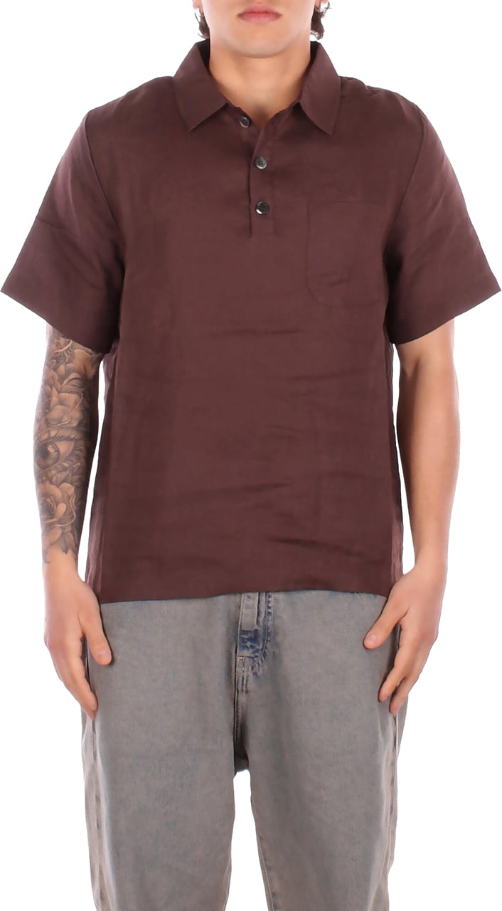 Alpha Studio T-Shirts And Polos Cioccolato Bruin