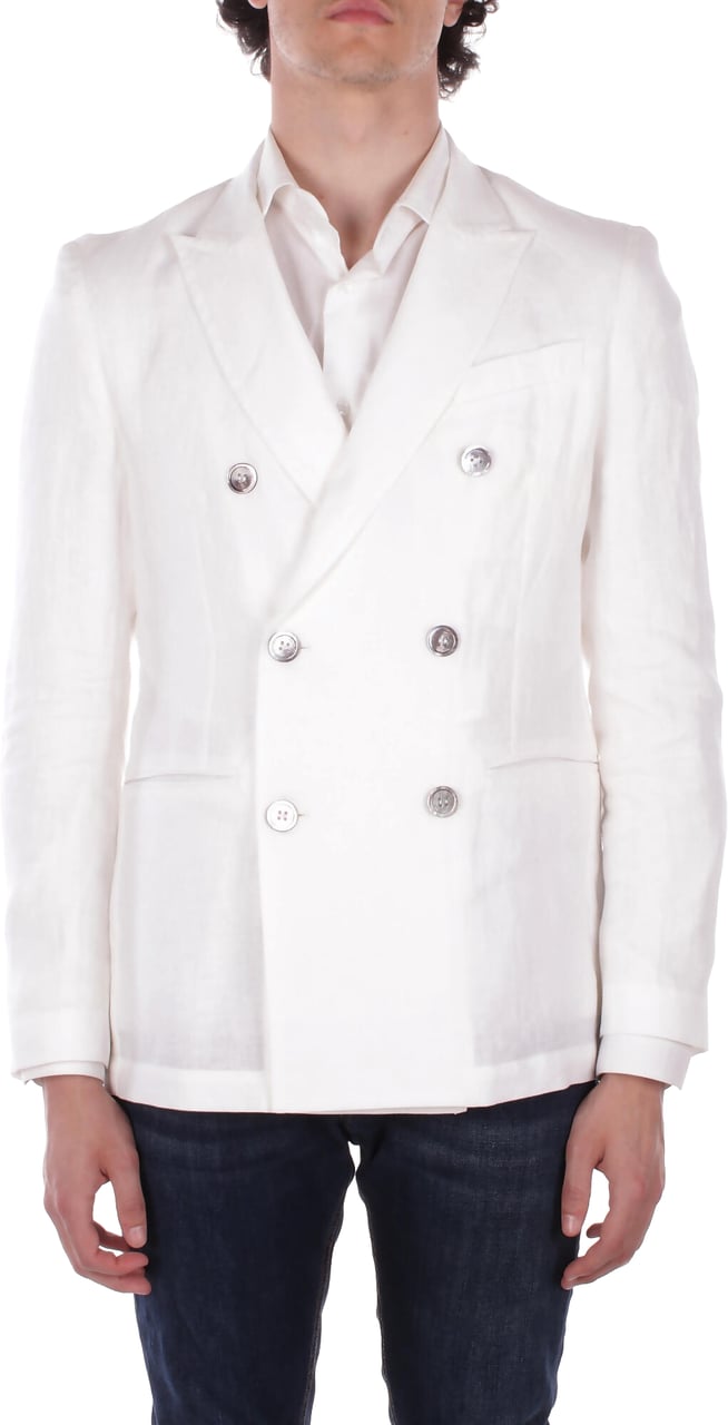 Alpha Studio Jackets Latte Wit