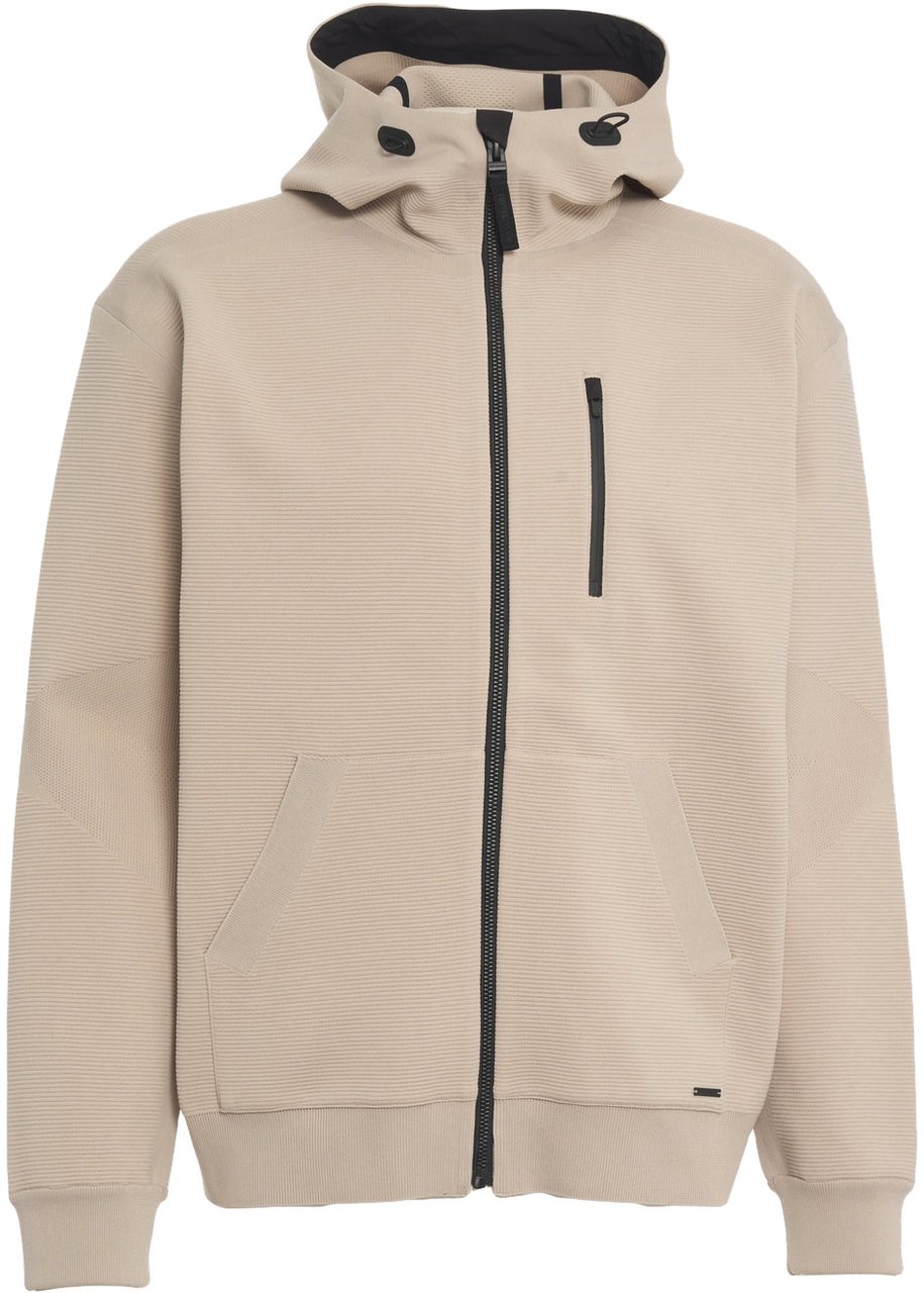 AlphaTauri Hooded knit jacket 'Fonn' Grijs