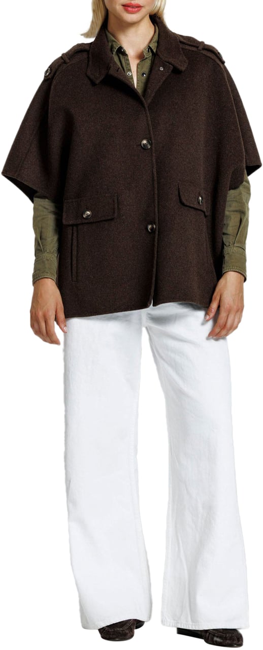 Alter Ego FRENKIE WOOL CAPE CHESTNUT Bruin