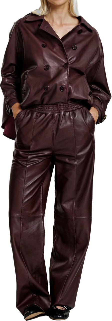 Alter Ego LUCCA LEREN BROEK BORDEAUX Maroon