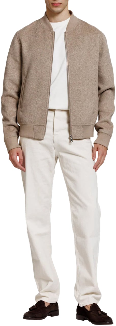 Alter Ego MICK WOOL BOMBER JACKET DARK BEIGE Beige