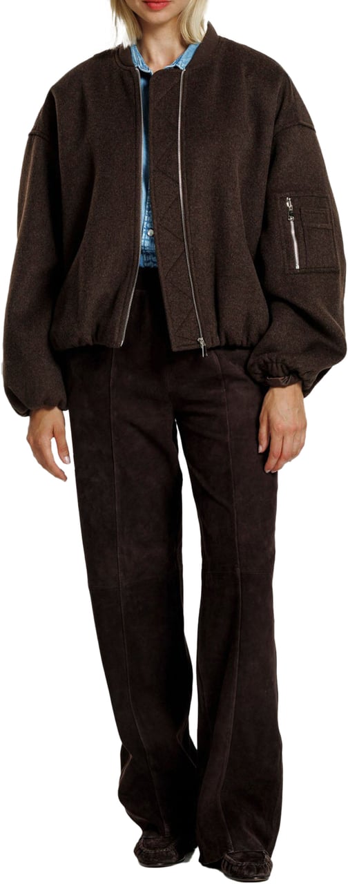 Alter Ego PEARL WOOL BOMBER JACKET CHESTNUT Bruin