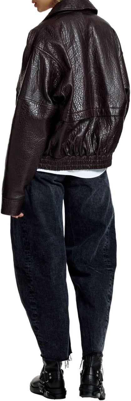 Alter Ego RIVER LEATHER JACKET BURGUNDY Rood