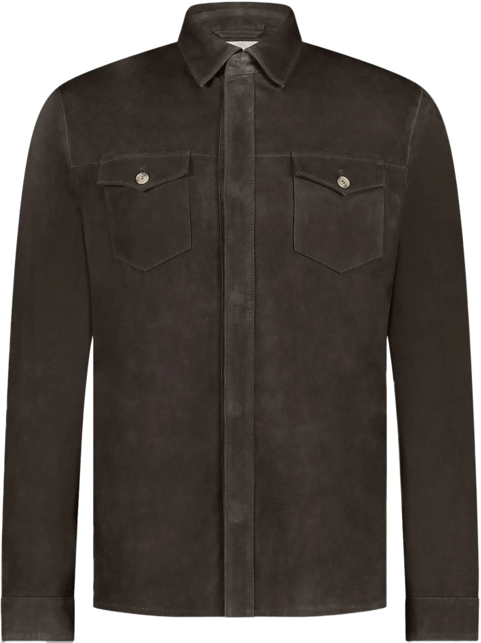 Alter Ego ROCCO SUEDE OVERSHIRT COFFEE Bruin