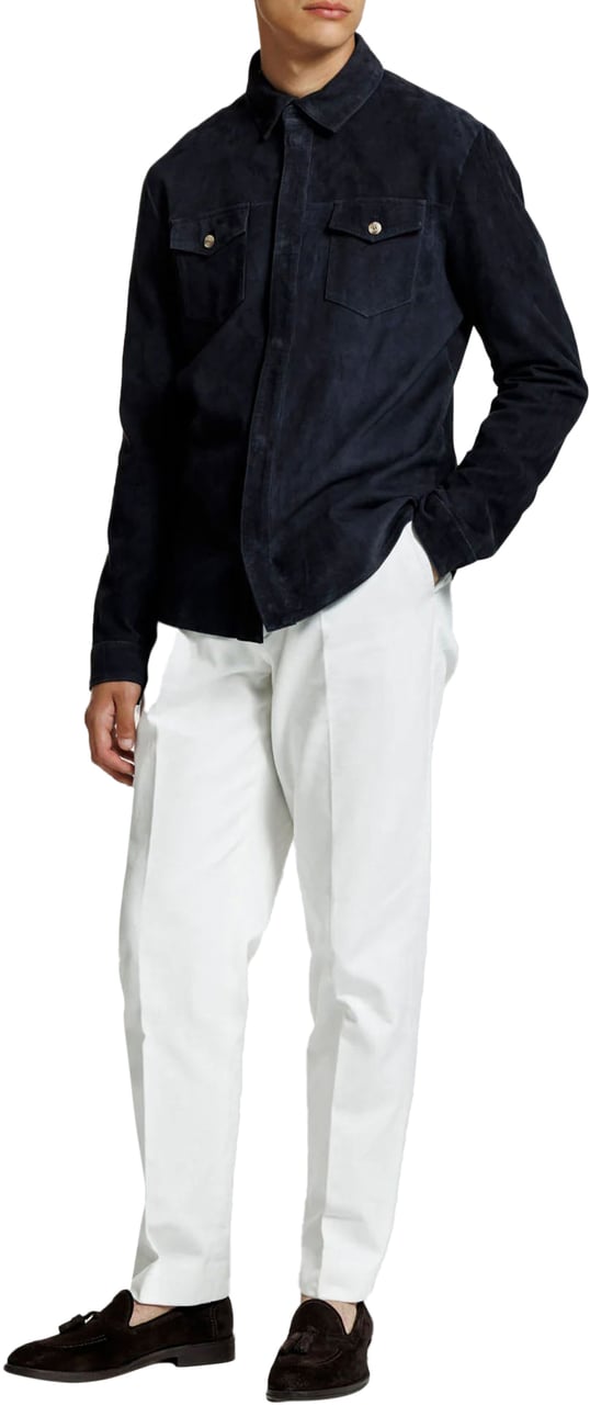 Alter Ego ROCCO SUEDE OVERSHIRT ROYAL Blauw