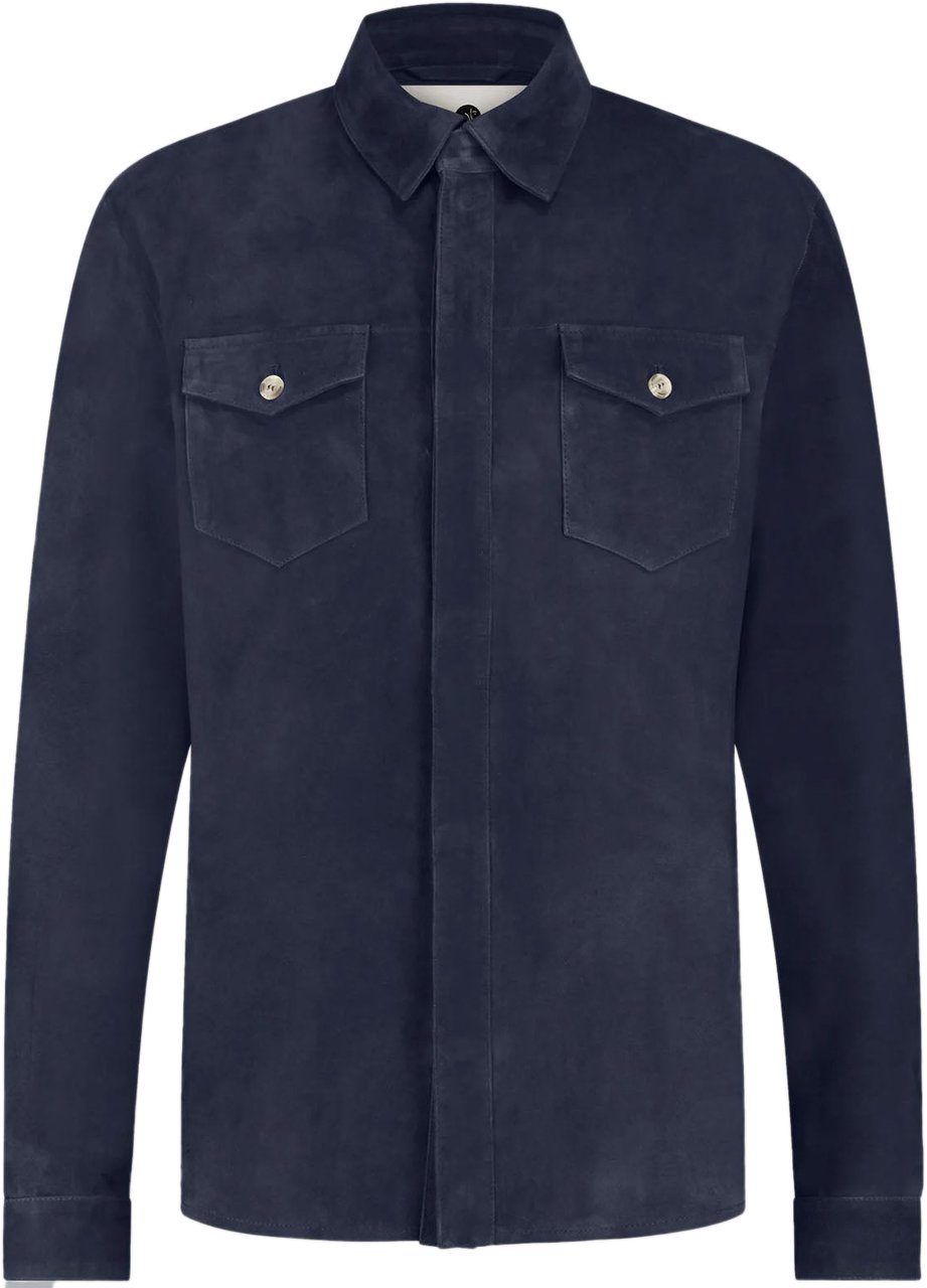 Alter Ego ROCCO SUEDE OVERSHIRT ROYAL Blauw