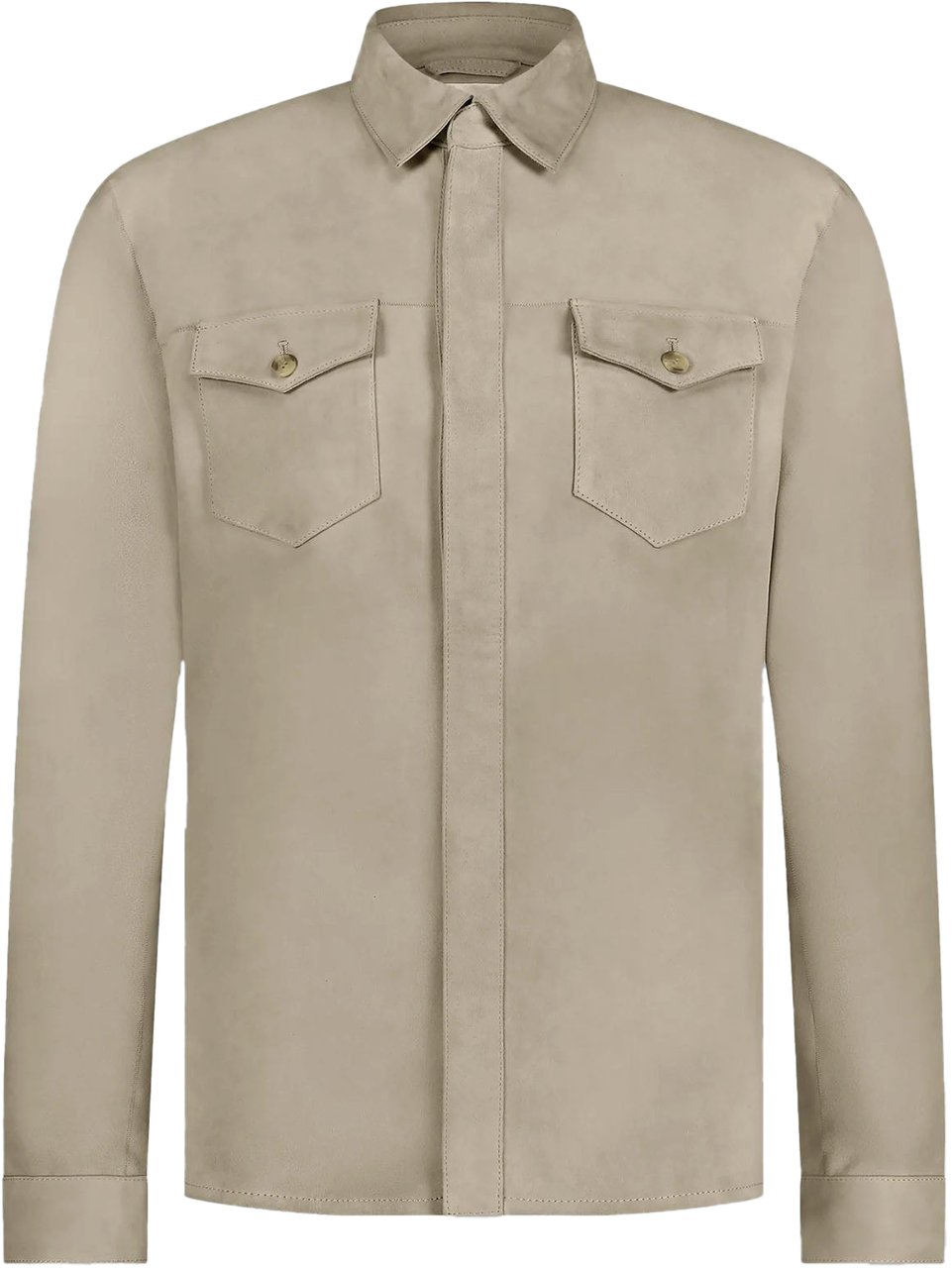 Alter Ego ROCCO SUEDE OVERSHIRT TAUPE Taupe