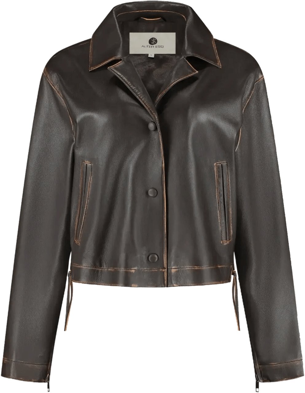Alter Ego Fallon Leather Jacket Bruin