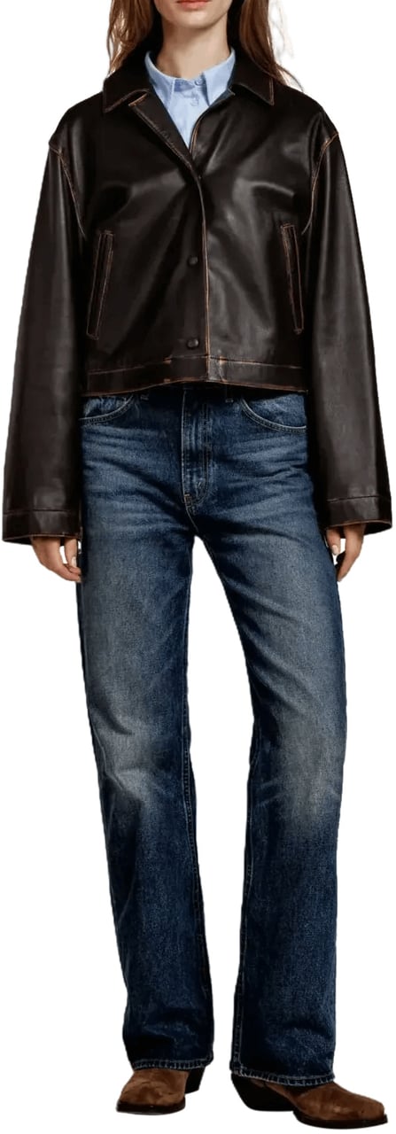 Alter Ego Fallon Leather Jacket Bruin