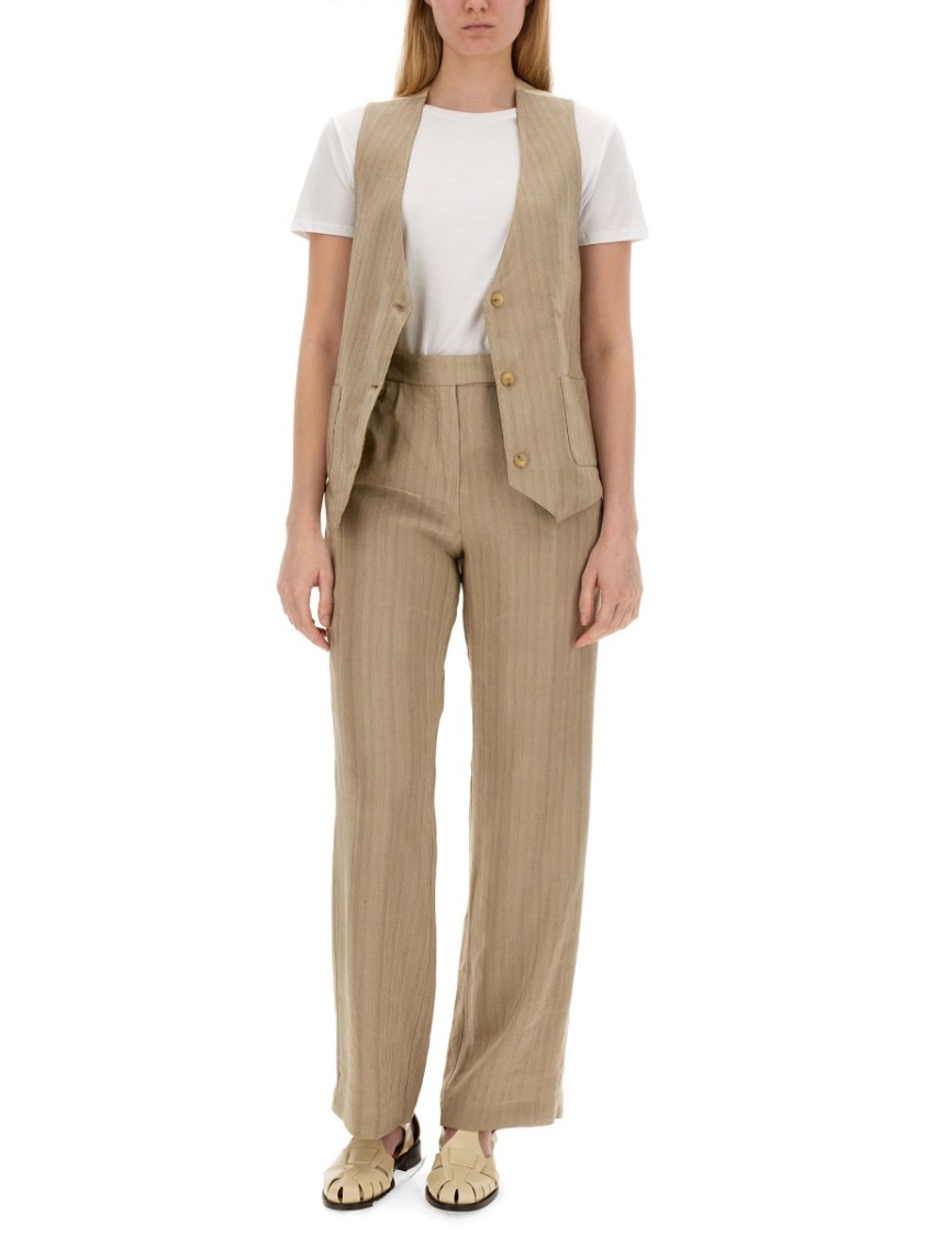 Alysi Linen Pants Neutraal