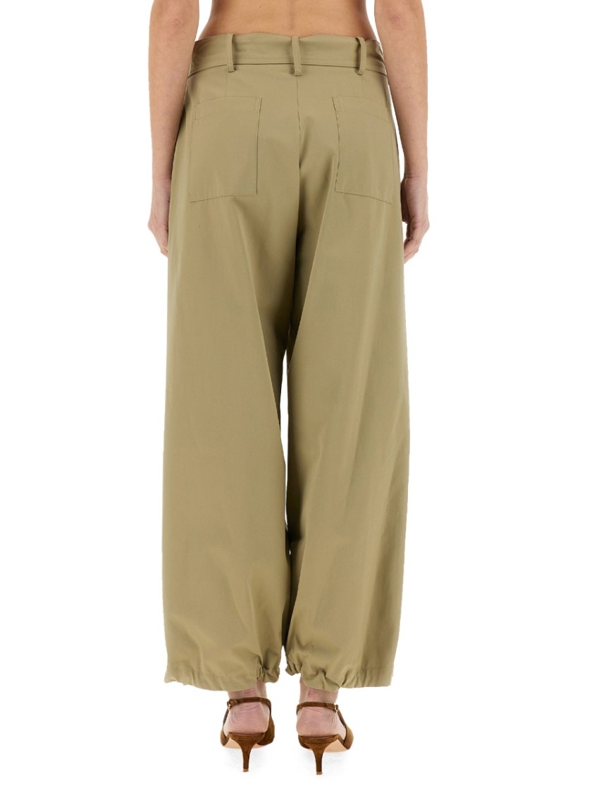 Alysi Relaxed Fit Belted Pants Neutraal