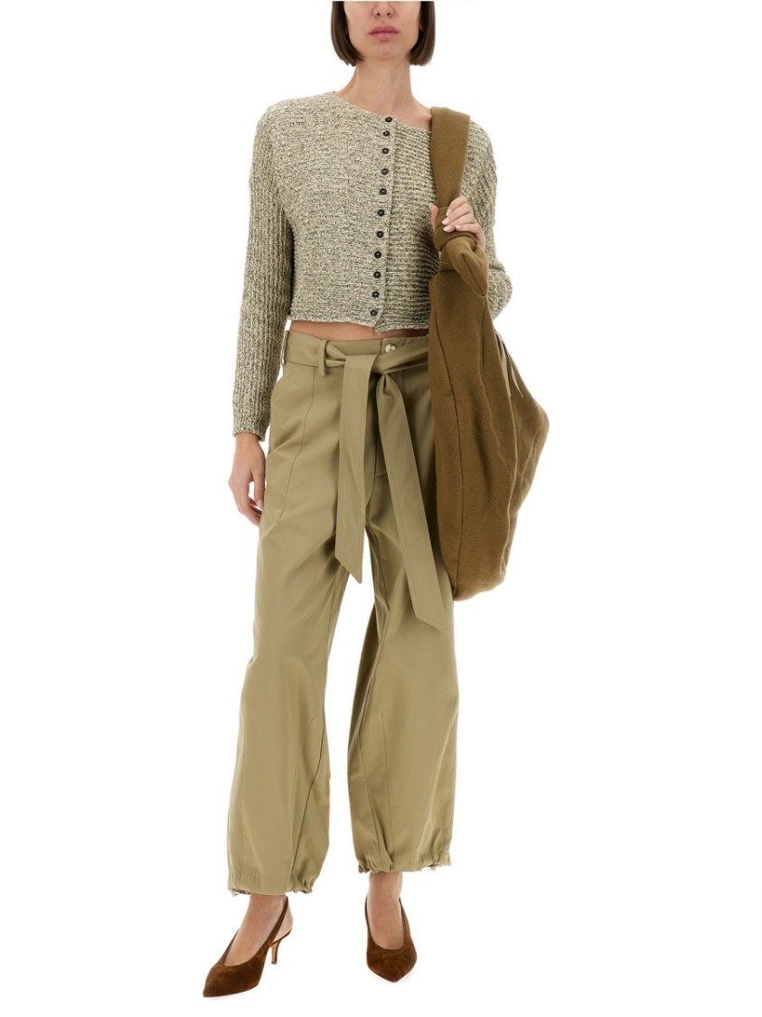 Alysi Relaxed Fit Belted Pants Neutraal