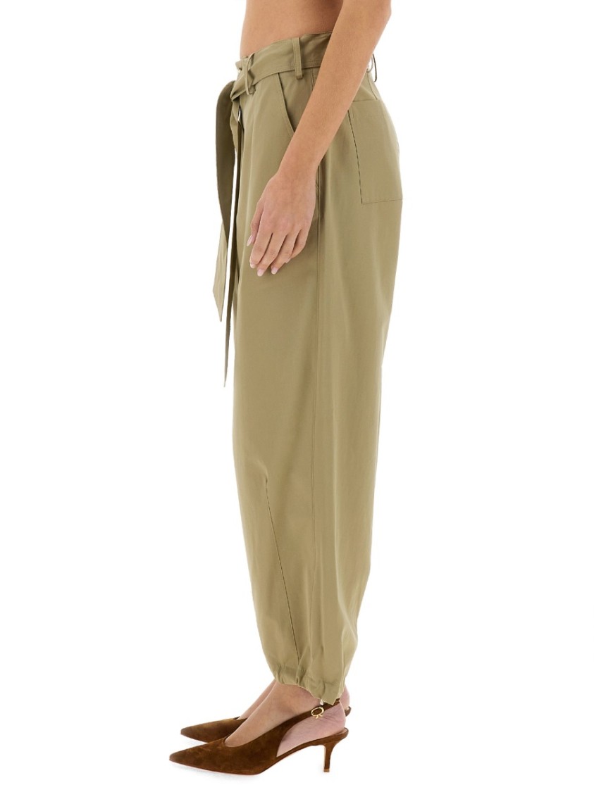 Alysi Relaxed Fit Belted Pants Neutraal