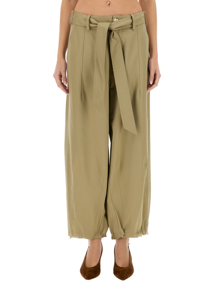 Alysi Relaxed Fit Belted Pants Neutraal