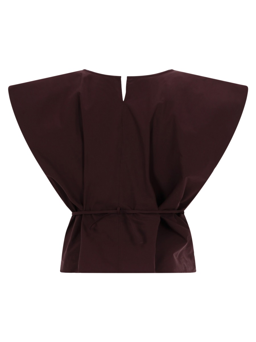 Alysi Neutrals Cotton Cape Extended Shirt Zwart