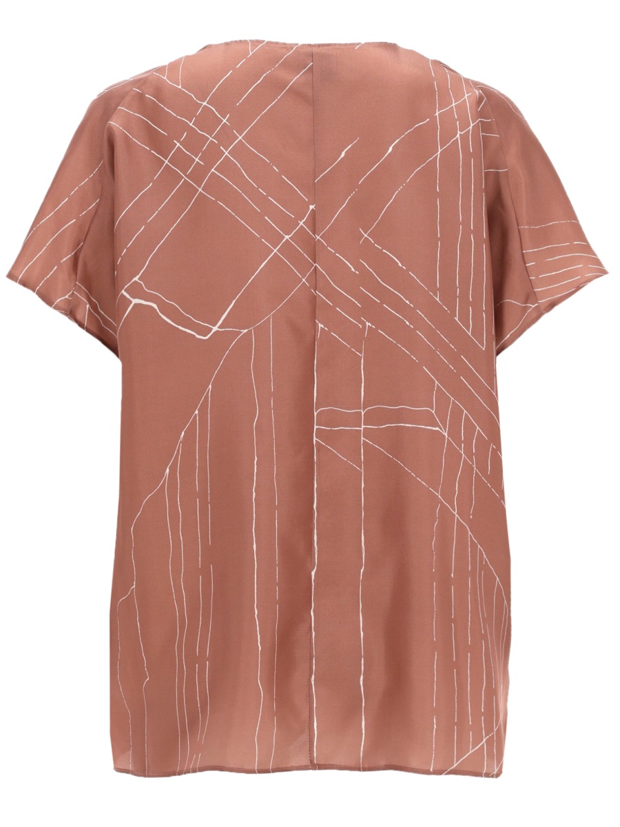 Alysi Foundation Loose Terracotta Silk Blouse Neutraal