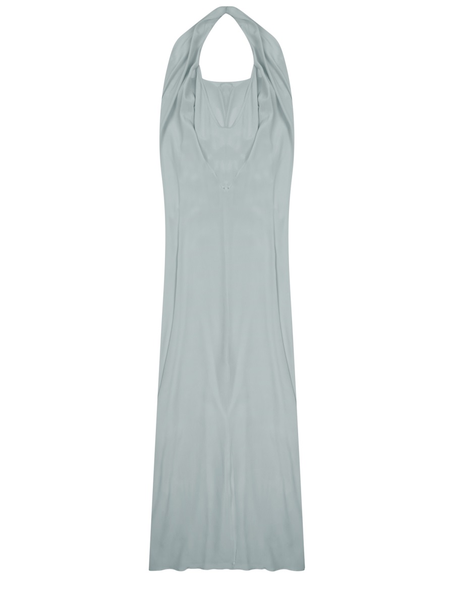 Alysi Silk Halter Neck Evening Dress Grijs