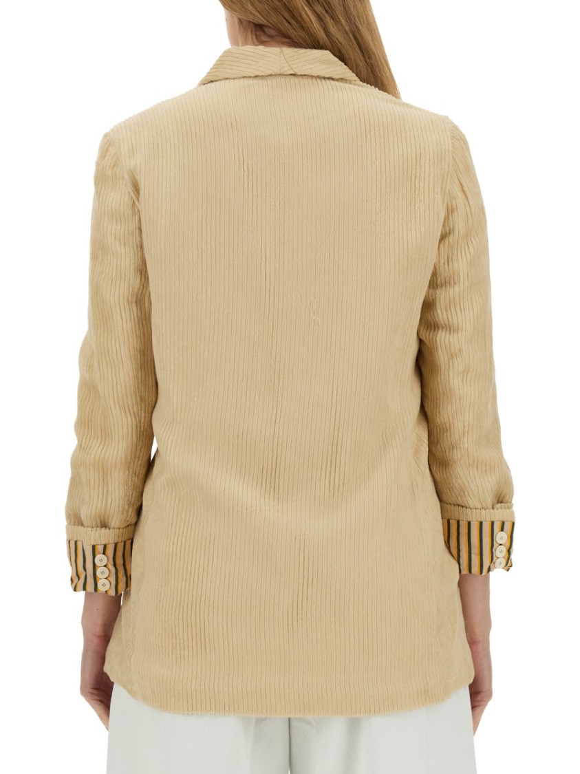 Alysi Double-Breasted Jacket Neutraal