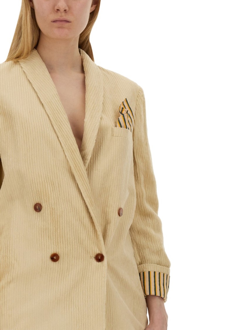 Alysi Double-Breasted Jacket Neutraal