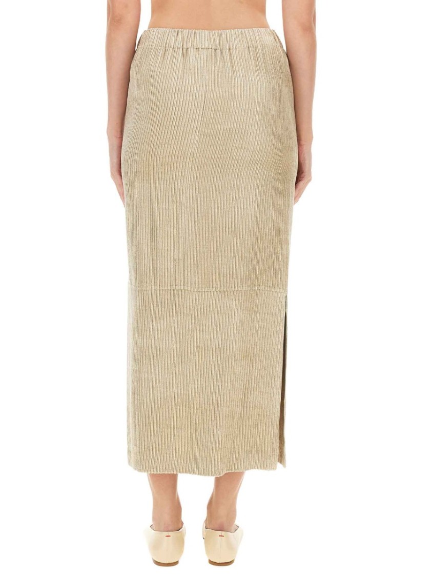 Alysi Velvet Skirt Neutraal