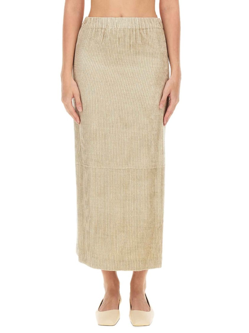 Alysi Velvet Skirt Neutraal