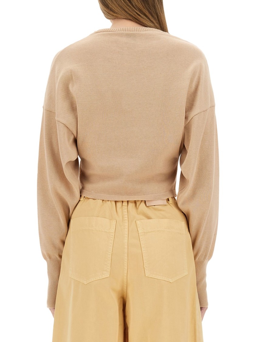 Alysi Cropped Knit Top Bruin