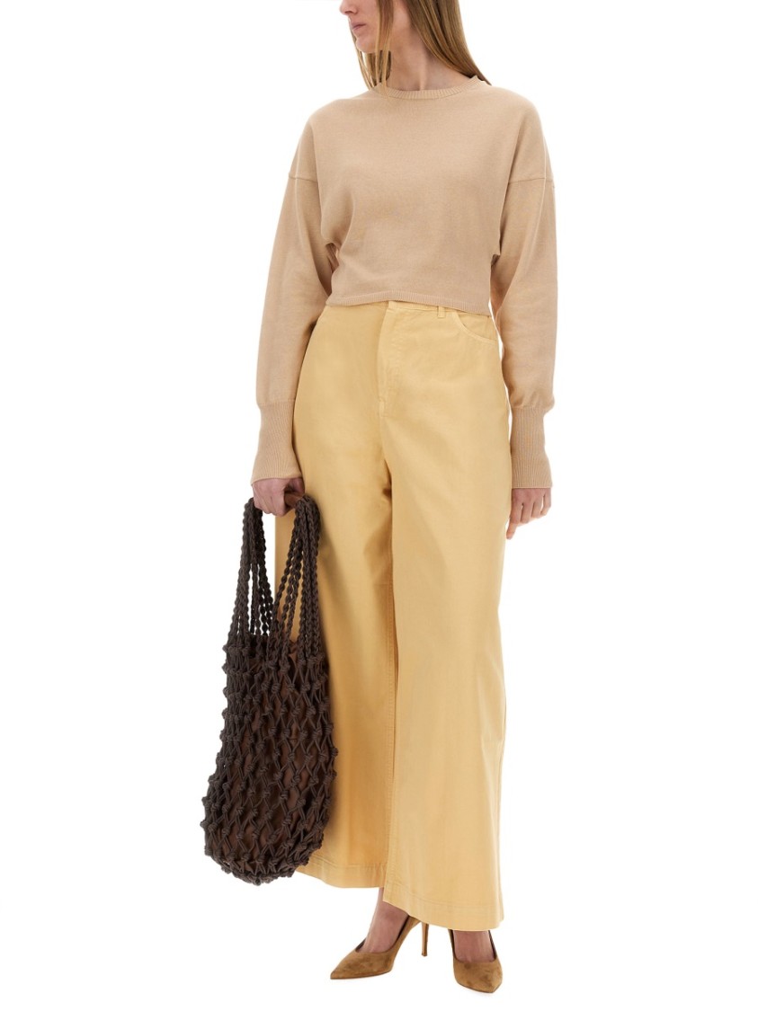 Alysi Cropped Knit Top Bruin