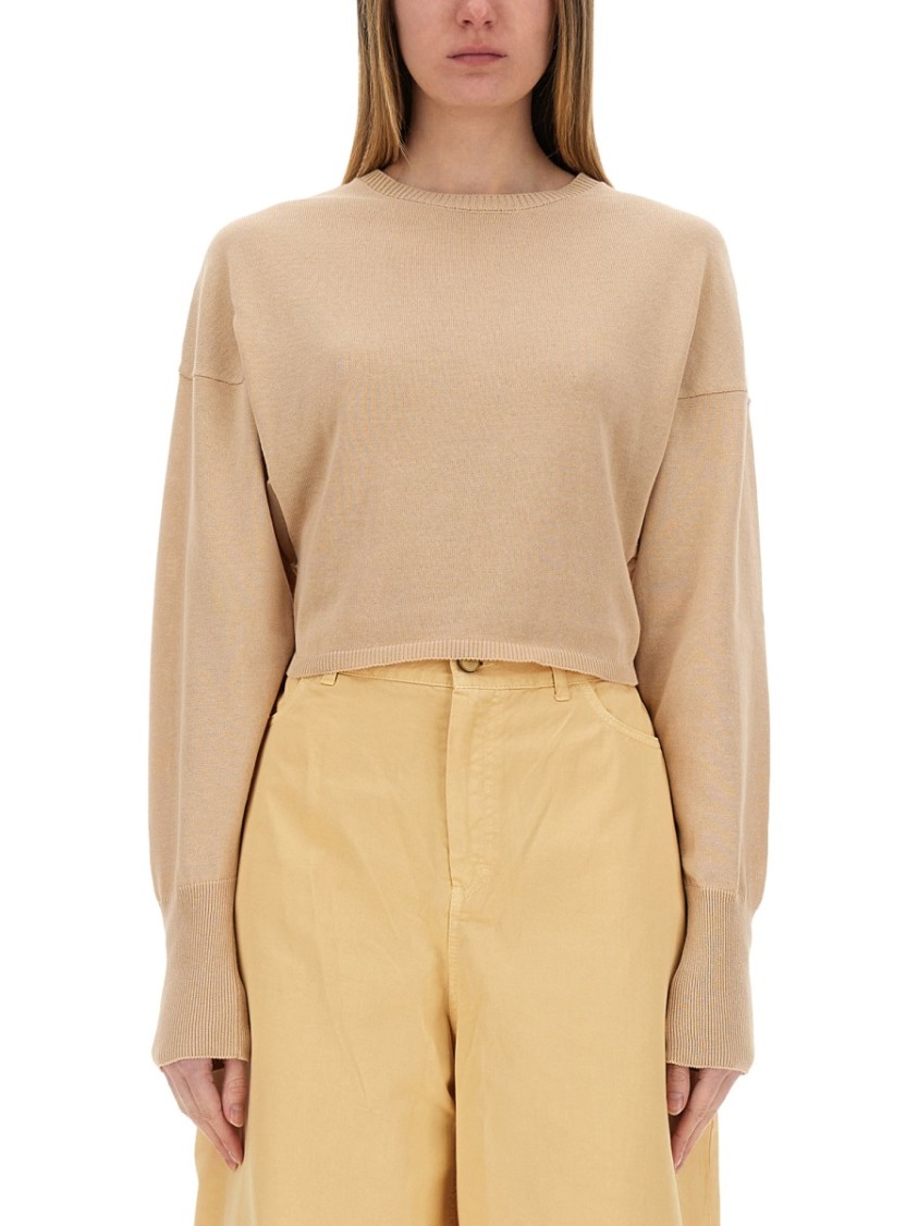 Alysi Cropped Knit Top Bruin