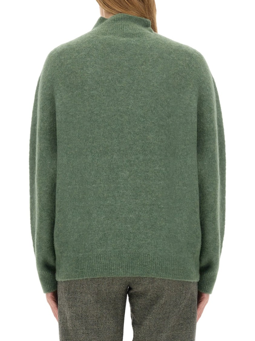 Alysi Relaxed-Fit Turtleneck Sweater With Dropped Shoulders Groen