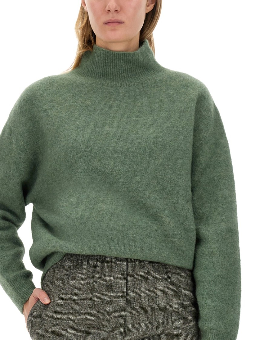 Alysi Relaxed-Fit Turtleneck Sweater With Dropped Shoulders Groen