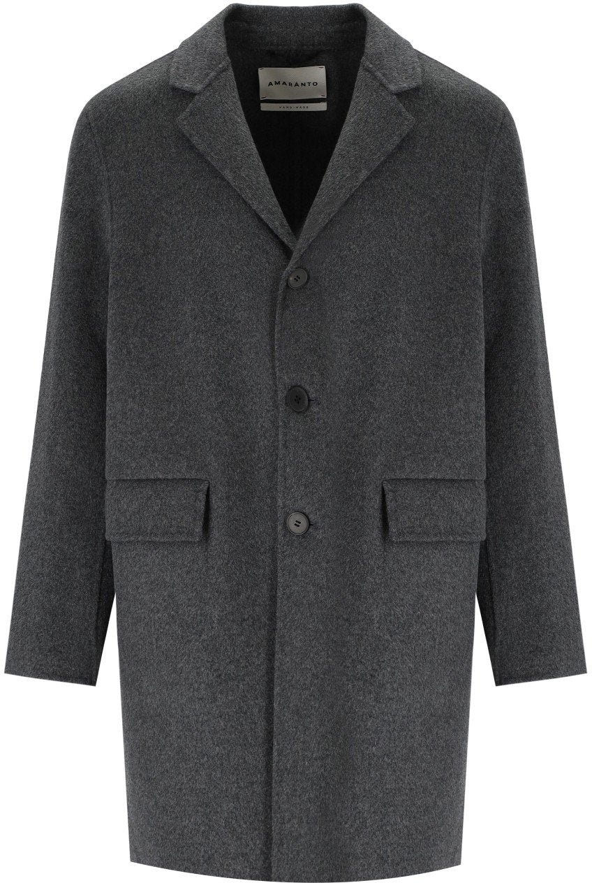 Amaranto AMARÁNTO GREY SINGLE-BREASTED COAT Grijs