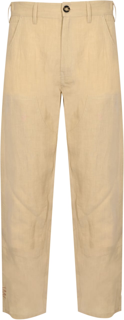 Amaranto Trousers Lino Beige