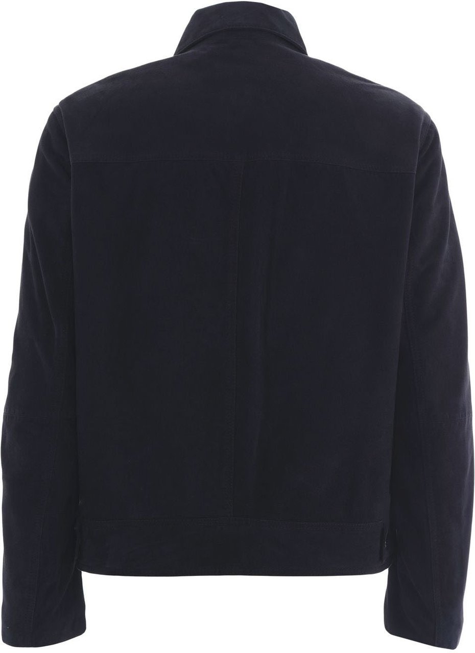 Amaranto Suede leather jacket Blauw