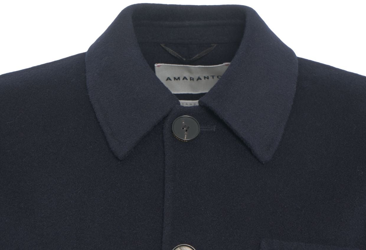 Amaranto Wool blend overshirt Blauw