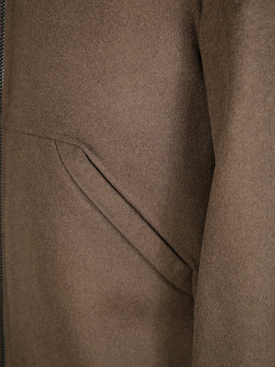 Amaranto Brown Bomber Jacket with Ribbed Details Grijs