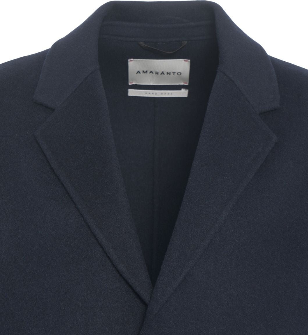 Amaranto Wool-cashmere blend coat Blauw