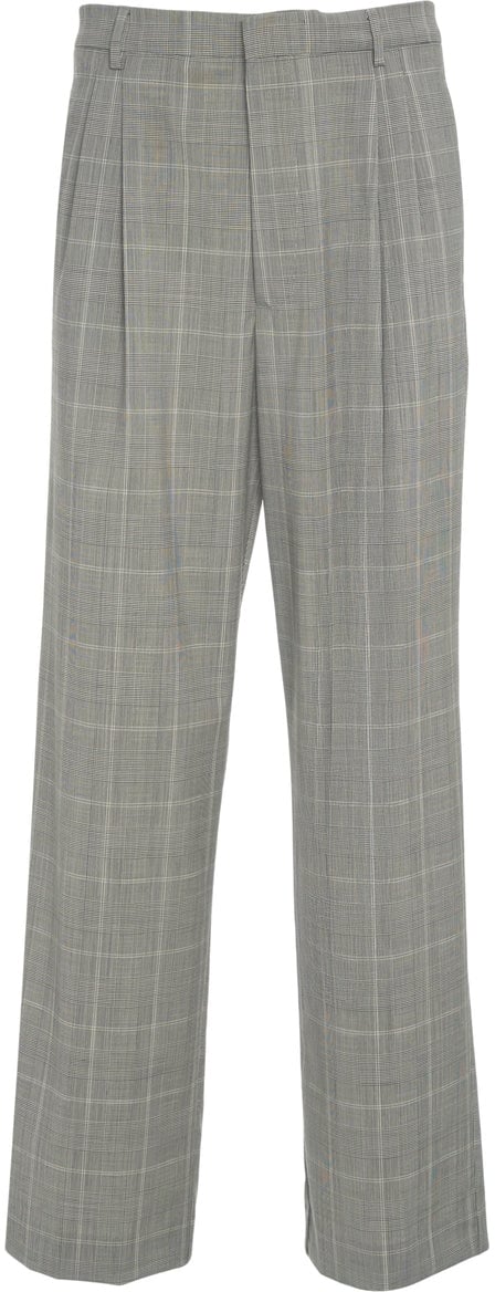 Amaranto Pants with check pattern Grijs