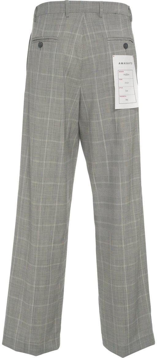 Amaranto Pants with check pattern Grijs