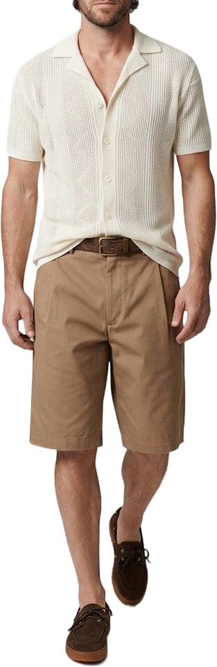 Amaranto Linen blend shirt Wit
