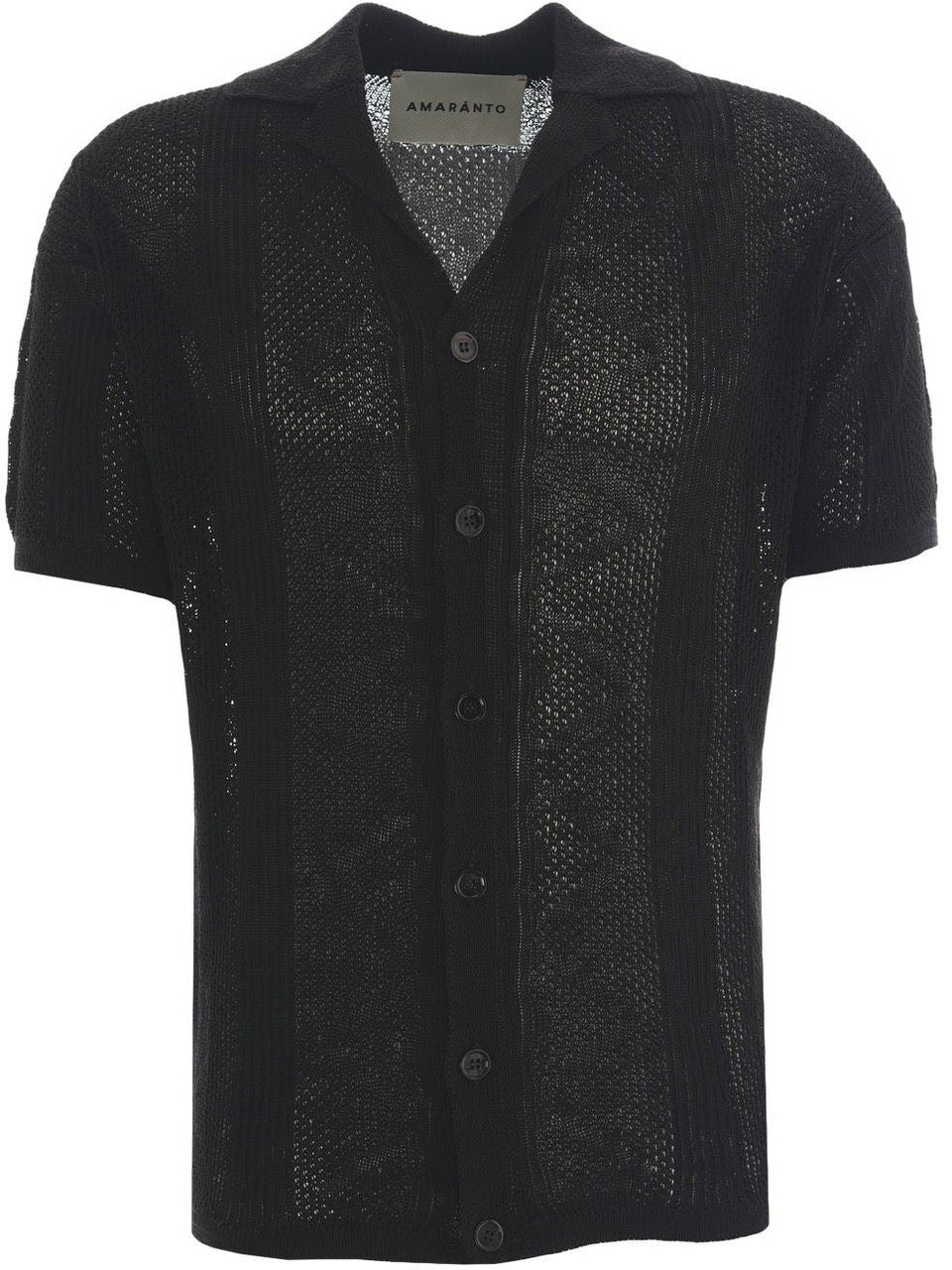 Amaranto Linen blend shirt Zwart
