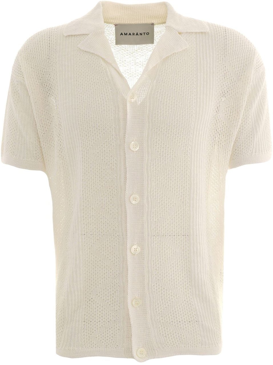 Amaranto Linen blend shirt Wit