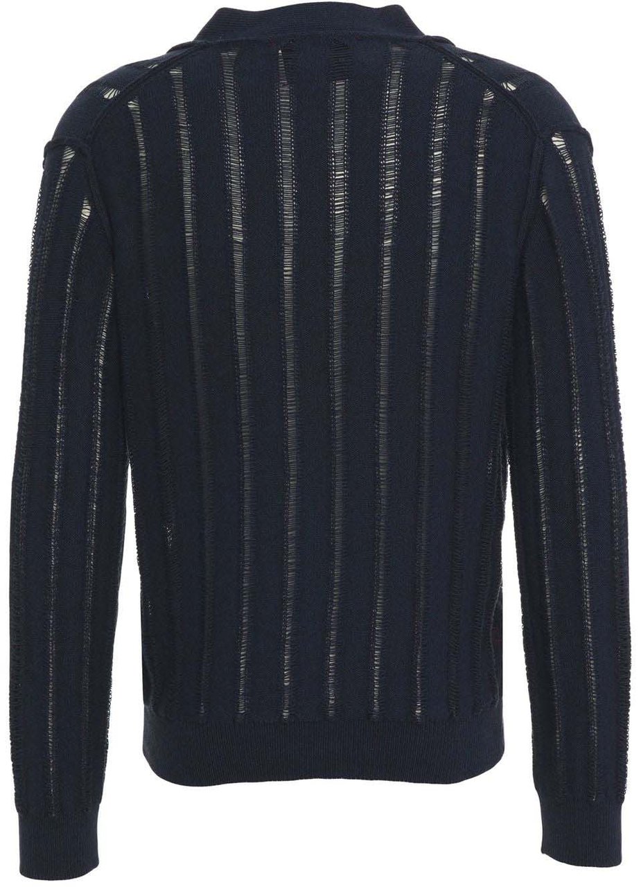 Amaranto Cotton cardigan Blauw