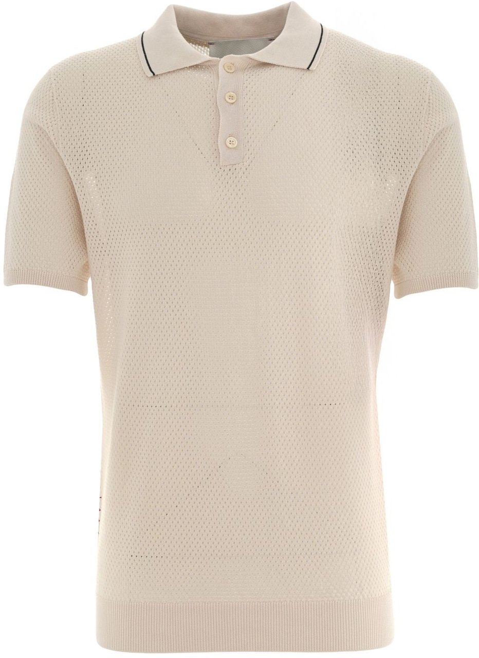 Amaranto Cotton polo shirt Beige