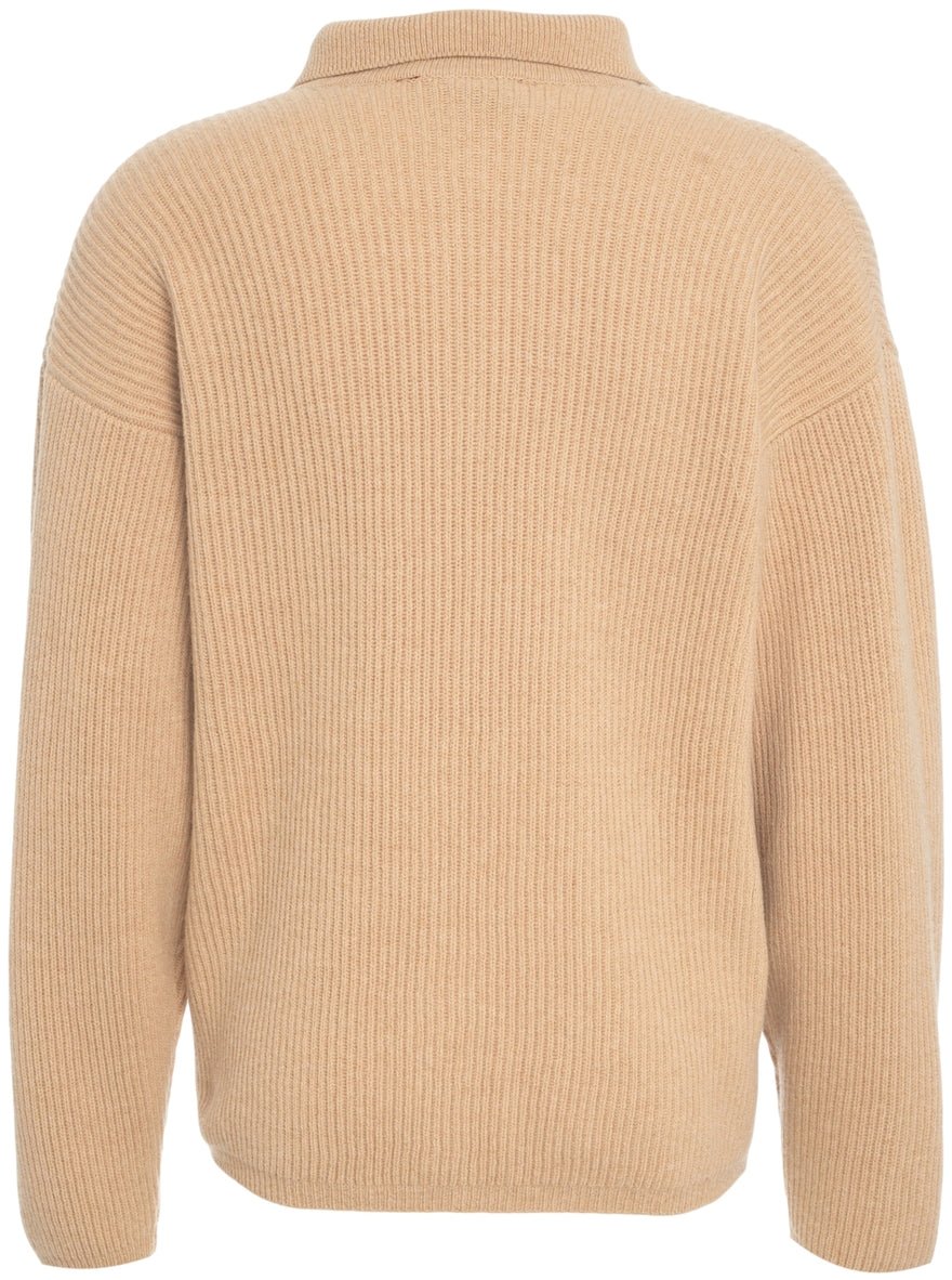 Amaranto Ribbed cardigan Beige
