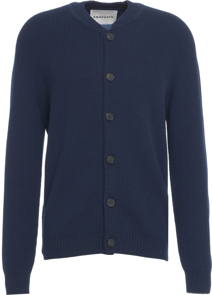 Amaranto Wool cardigan Blauw